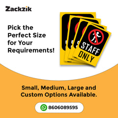 Zackziq Staff Only Sticker – No Entry Sign for Office & Workplace