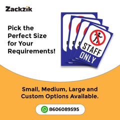 Zackziq Staff Only Sticker – No Entry Sign for Office & Workplace
