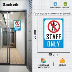Zackziq Staff Only Sticker – No Entry Sign for Office & Workplace