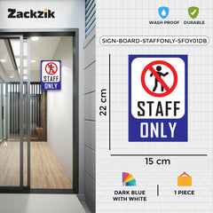 Zackziq Staff Only Sticker – No Entry Sign for Office & Workplace