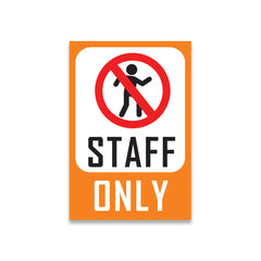 Zackziq Staff Only Sticker – No Entry Sign for Office & Workplace