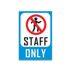 Zackziq Staff Only Sticker – No Entry Sign for Office & Workplace