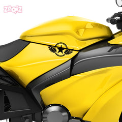 Zaqiz Stickers – Bold Star with Wings Vehicle Stickers