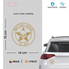 Zaqiz Stickers – Bold Star Skull Garage Decals