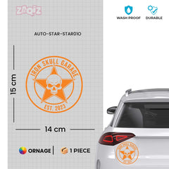 Zaqiz Stickers – Bold Star Skull Garage Decals
