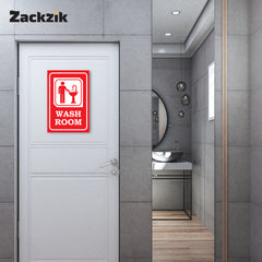 Easy-to-Read Door & Wall Label for Toilets