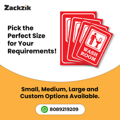 Easy-to-Read Door & Wall Label for Toilets