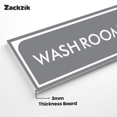 Weatherproof & Long-Lasting Washroom Label