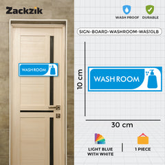 Weatherproof & Long-Lasting Washroom Label