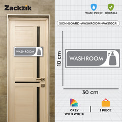 Weatherproof & Long-Lasting Washroom Label